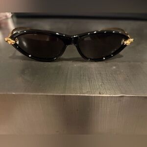 Bottega Veneta Black and Gold Sunglasses